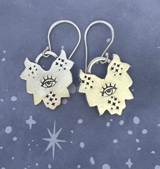 Sterling Silver Eye Earrings