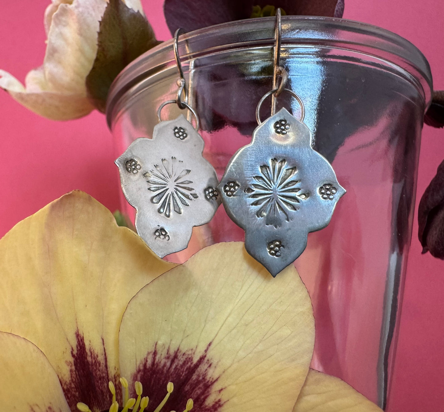 Sterling Stamped Earrings