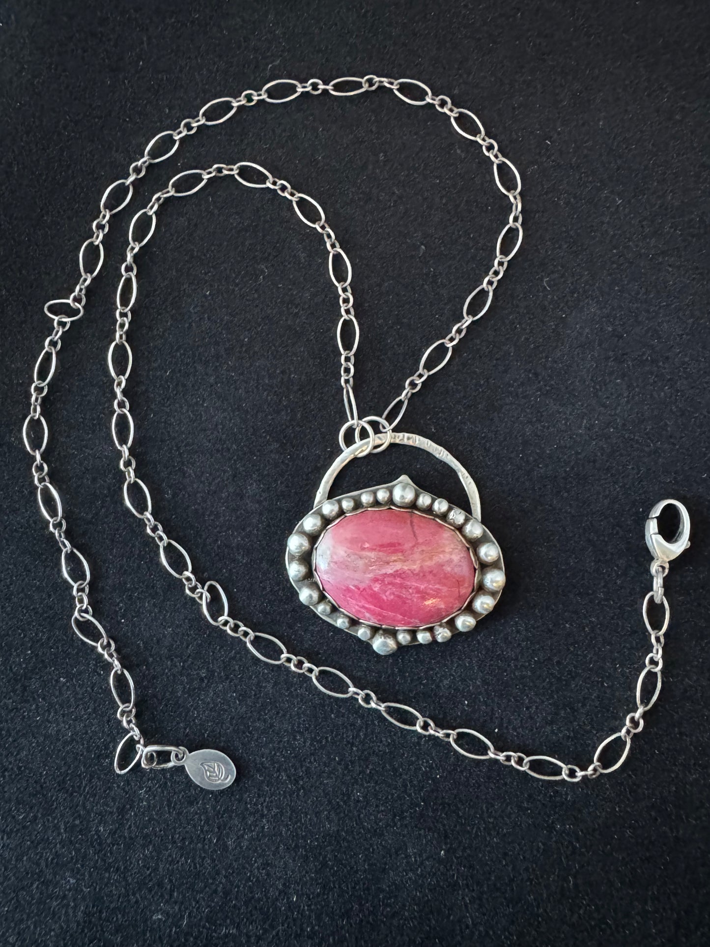 Sterling Silver & Thulite Necklace