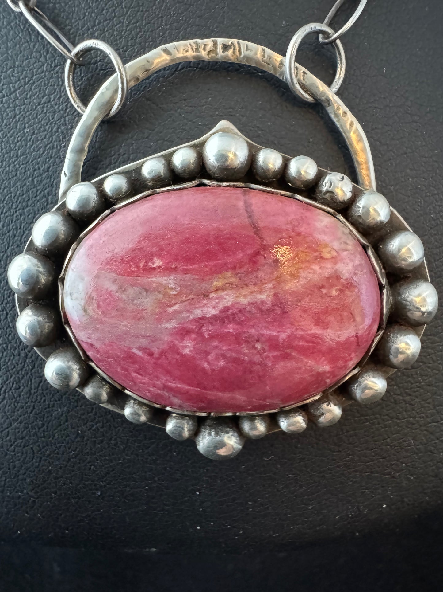 Sterling Silver & Thulite Necklace
