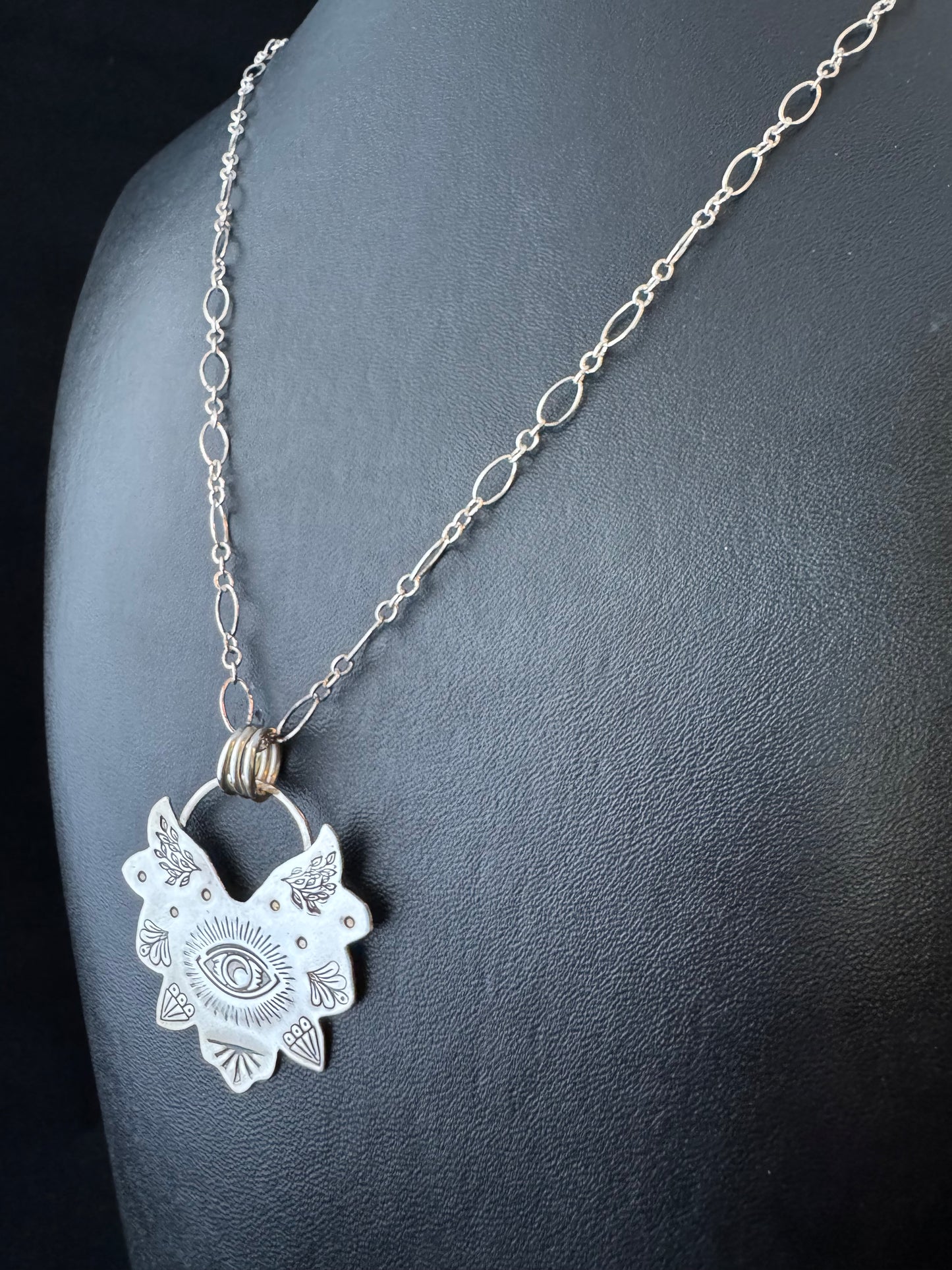 Sterling Silver Eye Necklace
