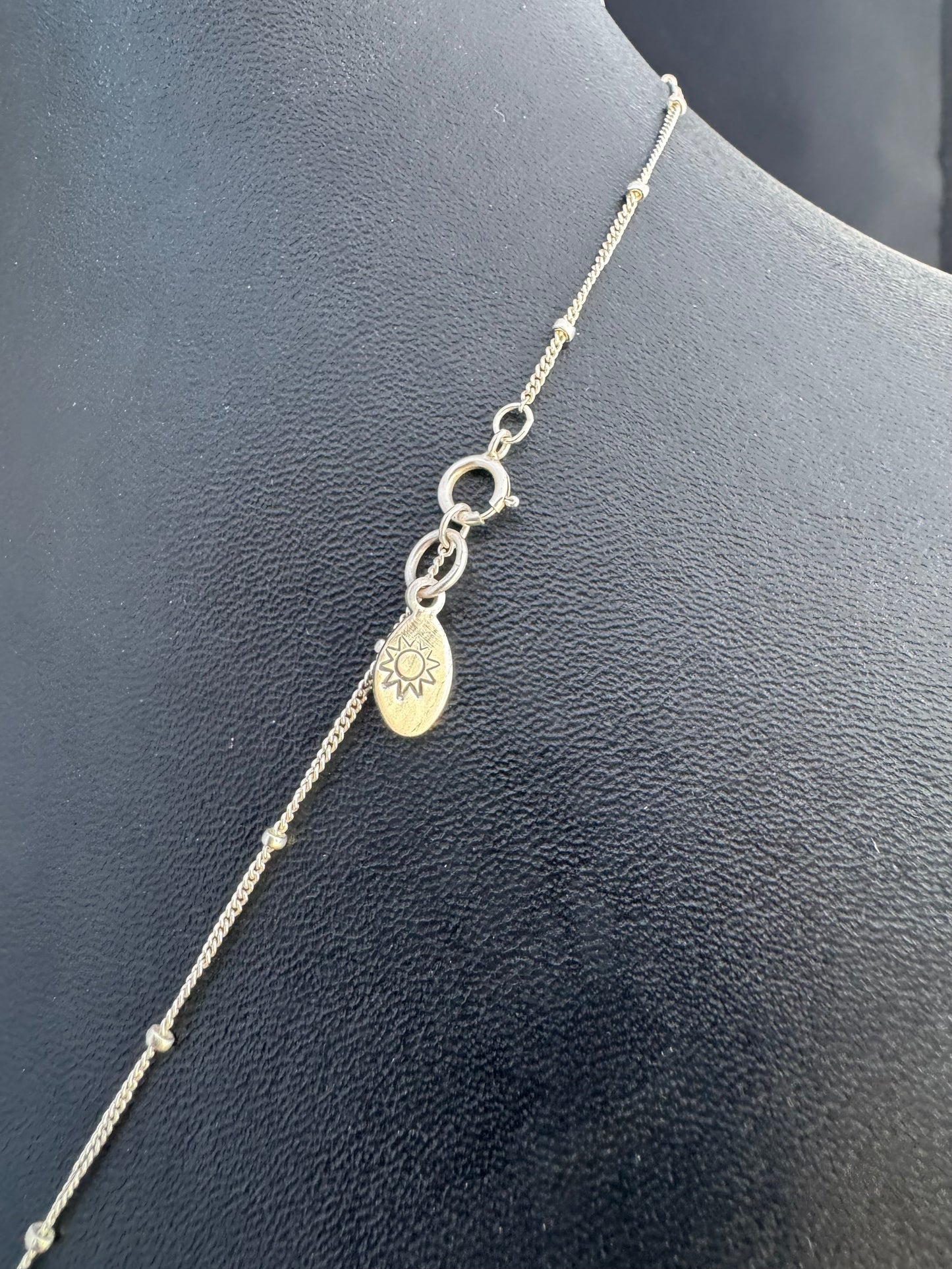 Green Onyx, Amethyst & Sterling Silver Necklace