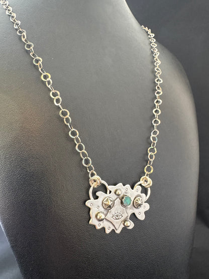 Australian Opal & Sterling Silver Necklace