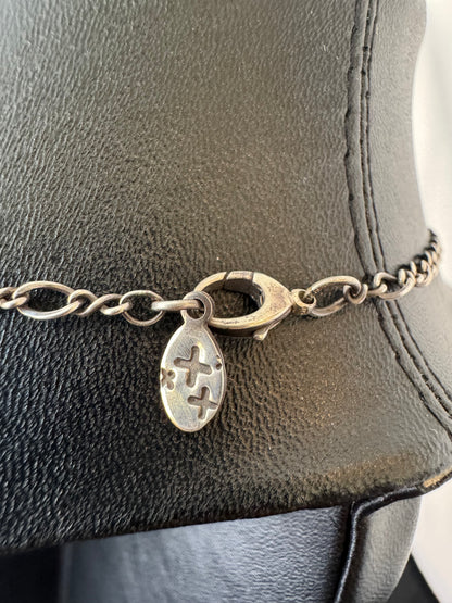 Psilomelane Dendrite & Sterling Silver Pendant on Chain Necklace