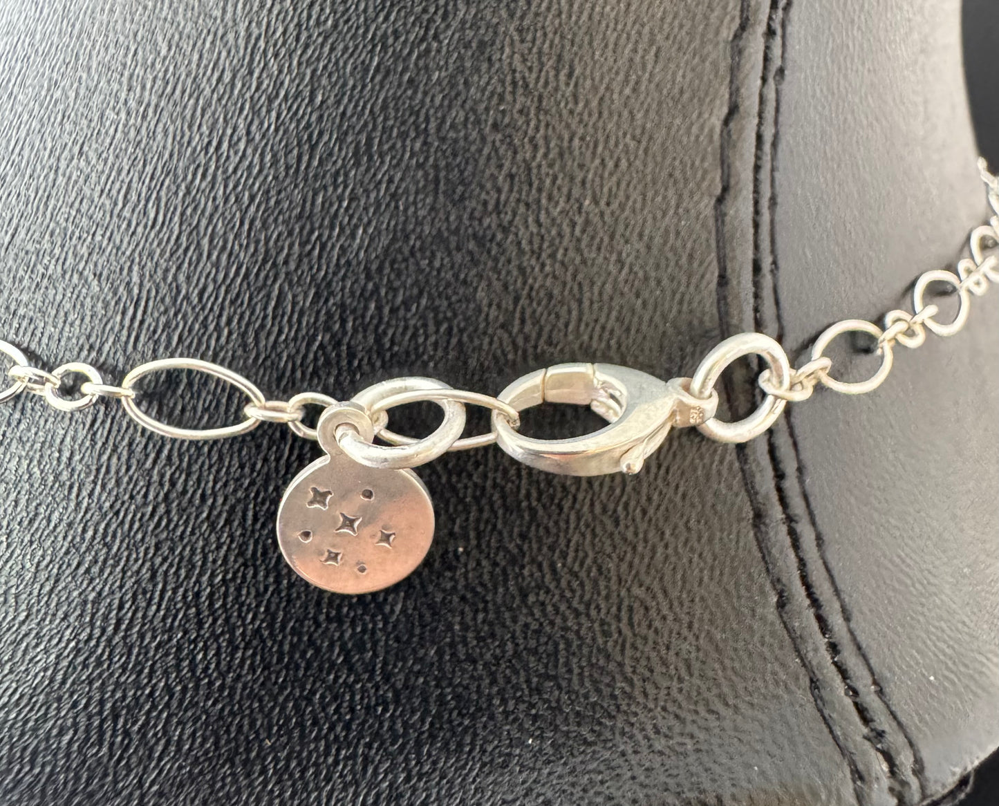 Fine Silver Precious Metal Clay Pendant on Sterling Silver Chain Necklace