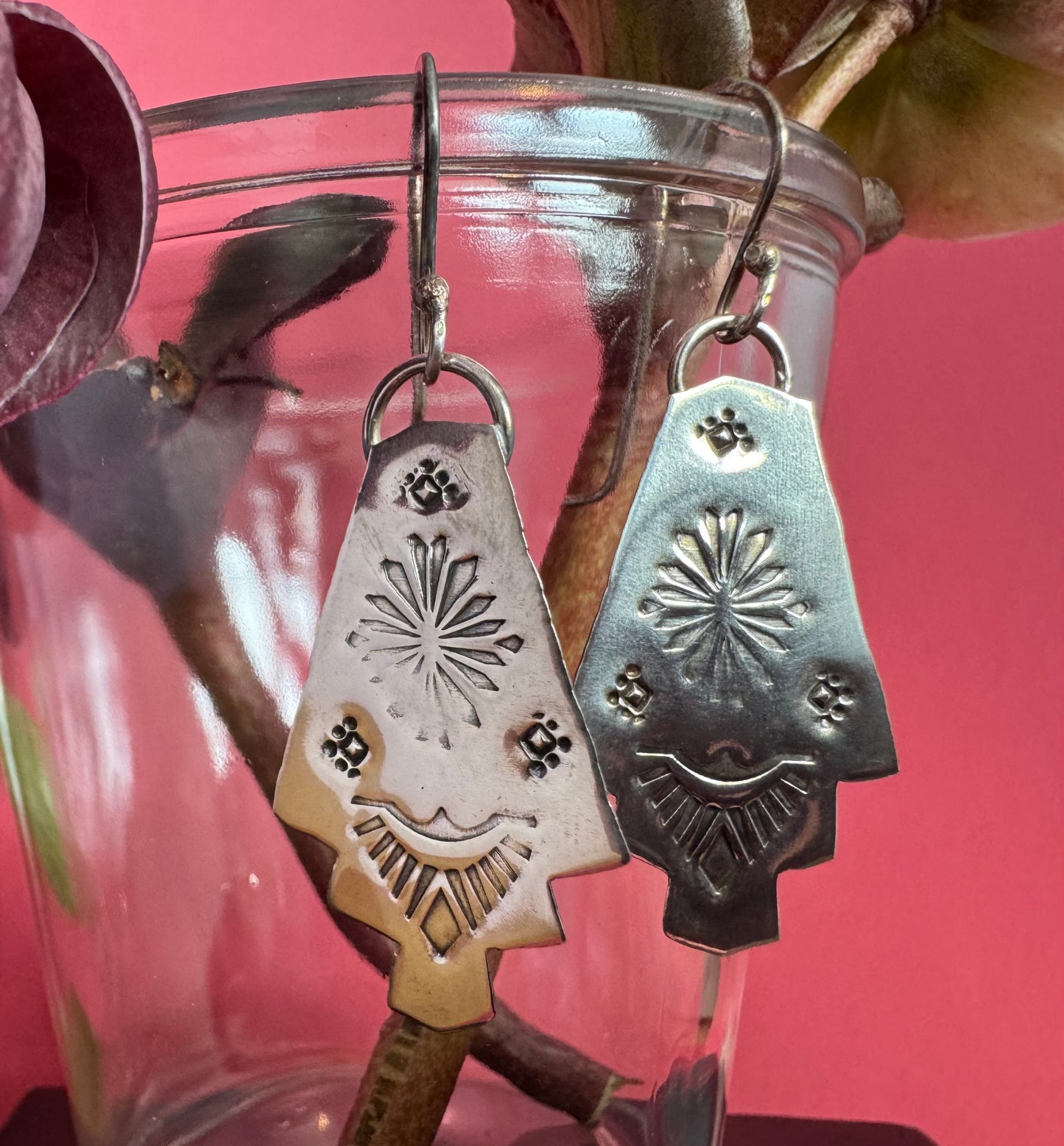 Sterling Silver Stamped Earrings