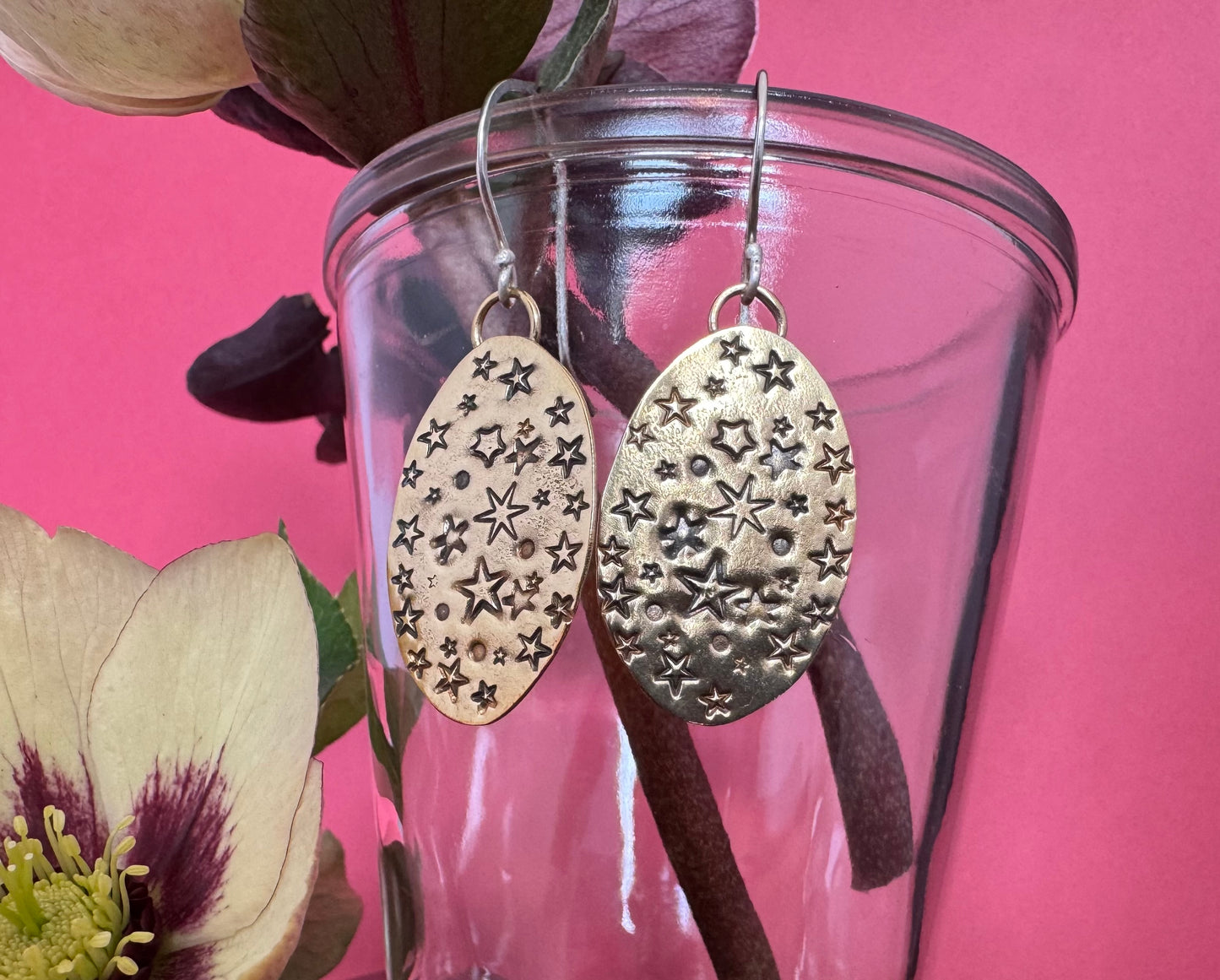 Oh My Stars Brass Earrings