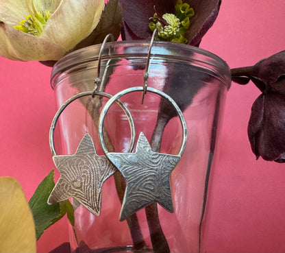 Sterling Silver Star Earrings