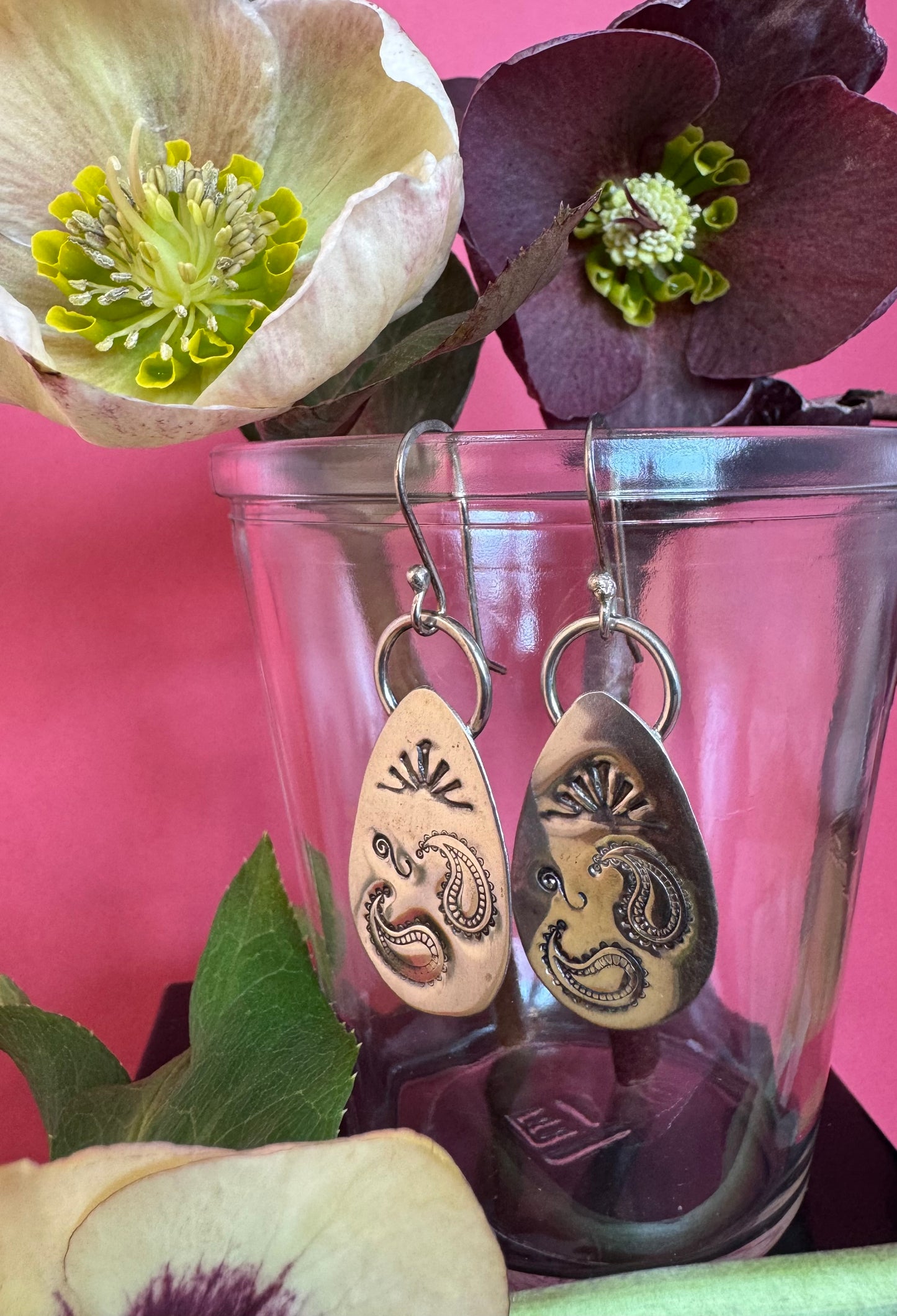 Sterling Silver Paisley Earrings