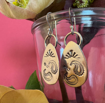 Sterling Silver Paisley Earrings