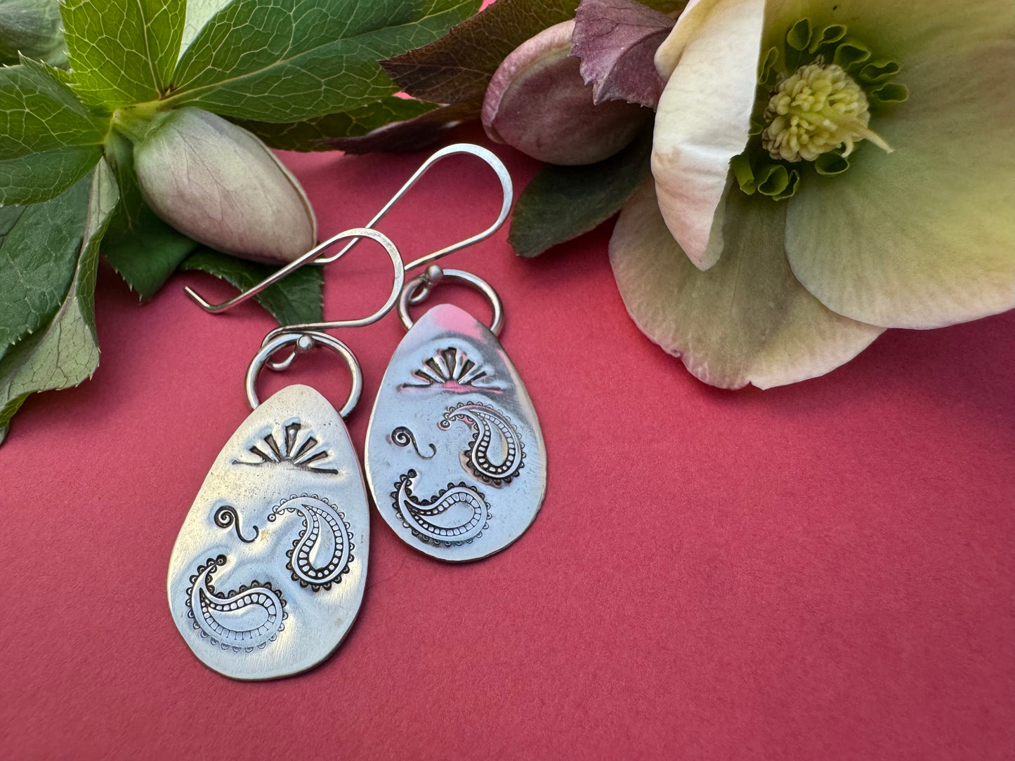 Sterling Silver Paisley Earrings