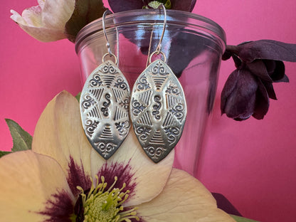 Brass & Sterling Silver Earrings