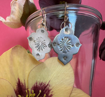 Sterling Stamped Earrings