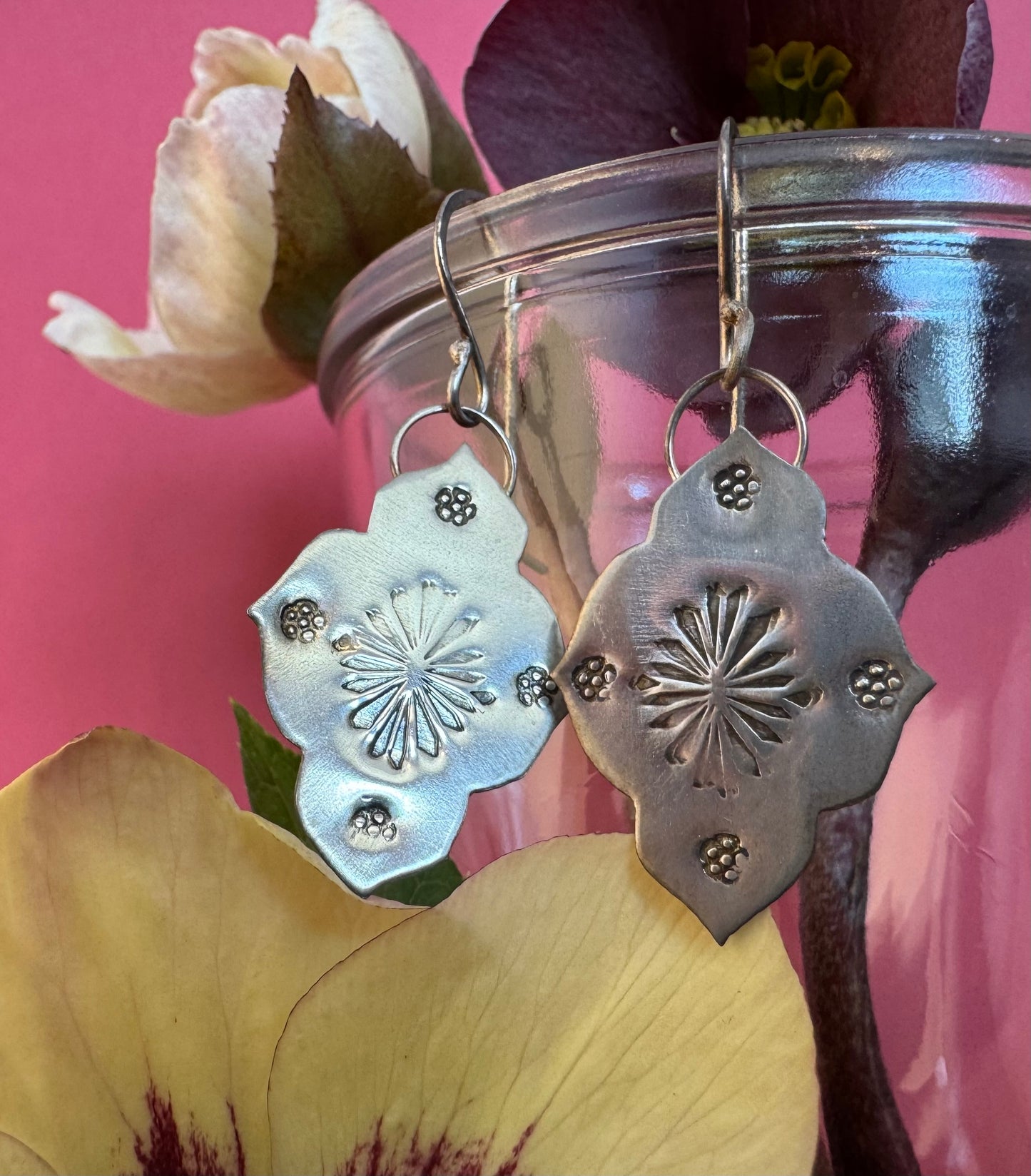 Sterling Stamped Earrings