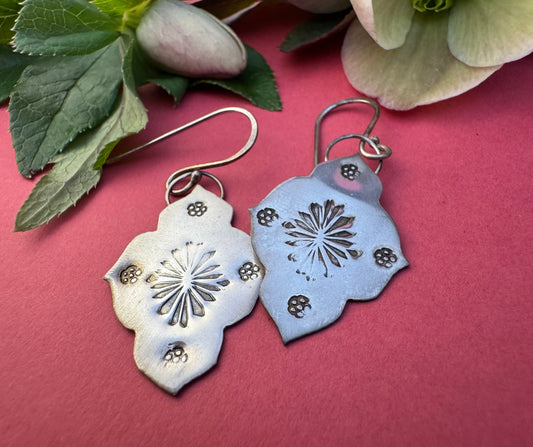 Sterling Stamped Earrings