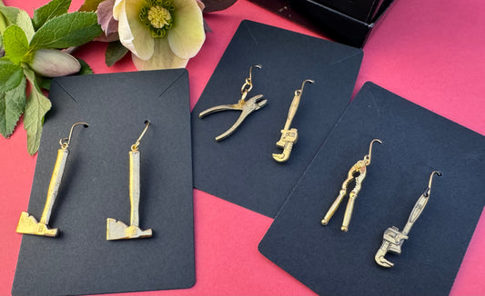 Super Cool Vintage 1960s Intercast Tool Charm Earrings
