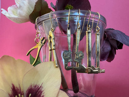 Super Cool Vintage 1960s Intercast Tool Charm Earrings