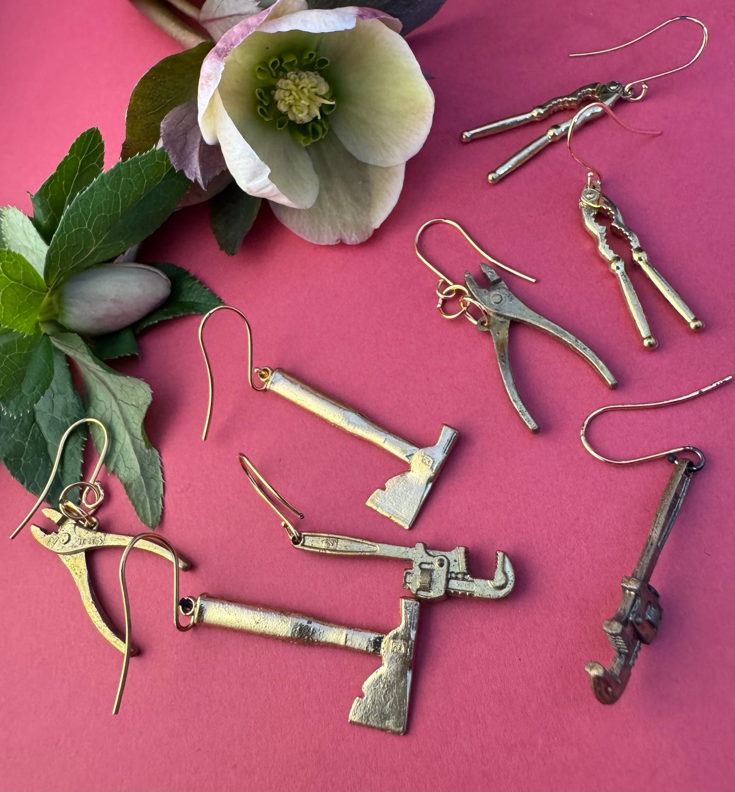 Super Cool Vintage 1960s Intercast Tool Charm Earrings