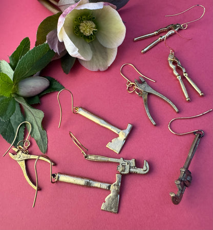 Super Cool Vintage 1960s Intercast Tool Charm Earrings