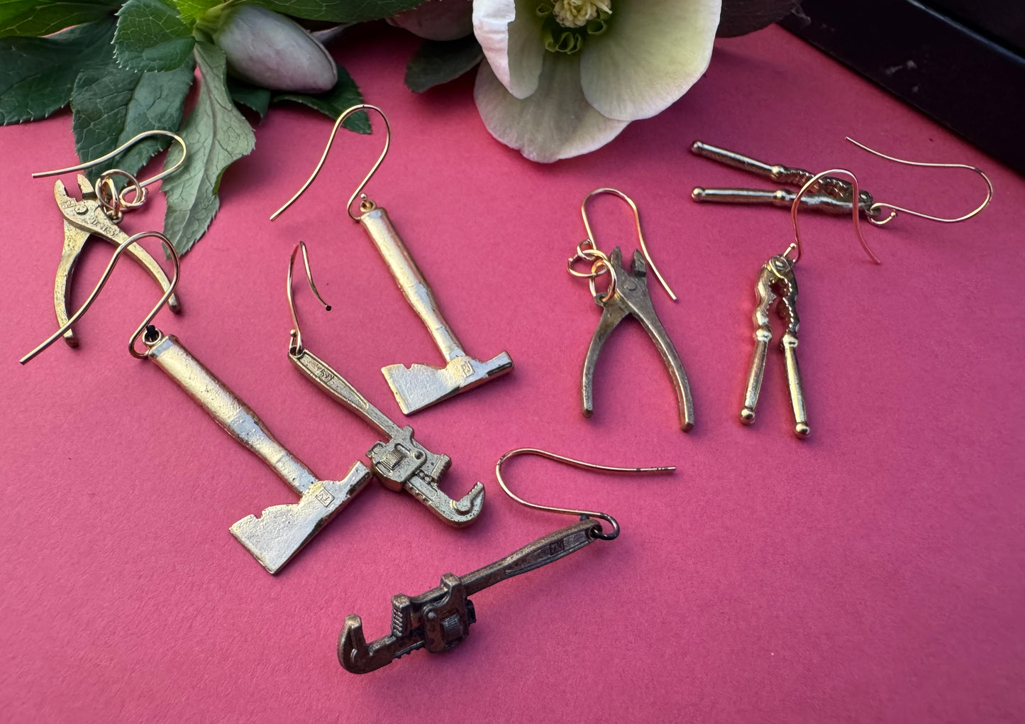 Super Cool Vintage 1960s Intercast Tool Charm Earrings