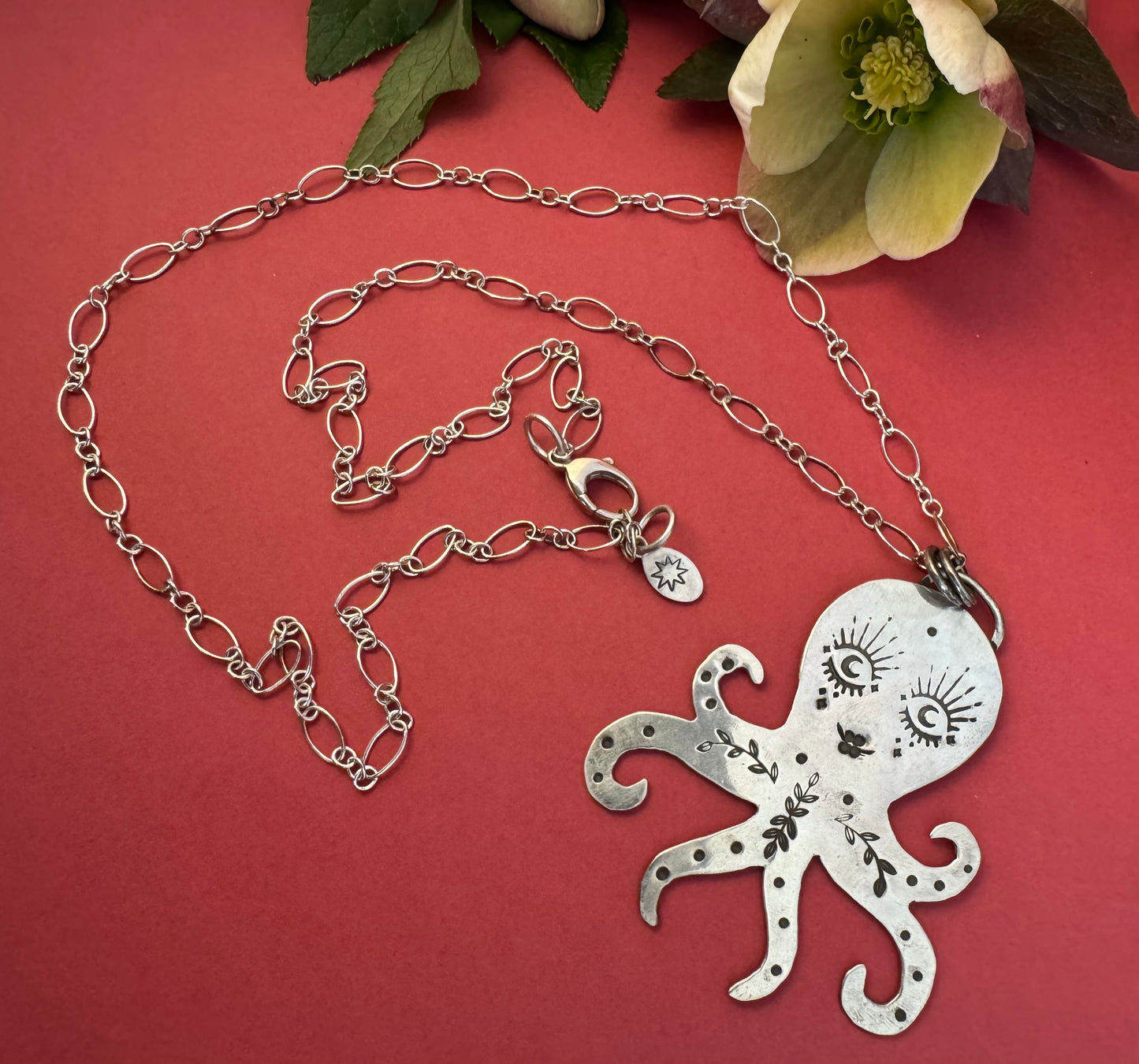 Sterling Silver Octopus Necklace