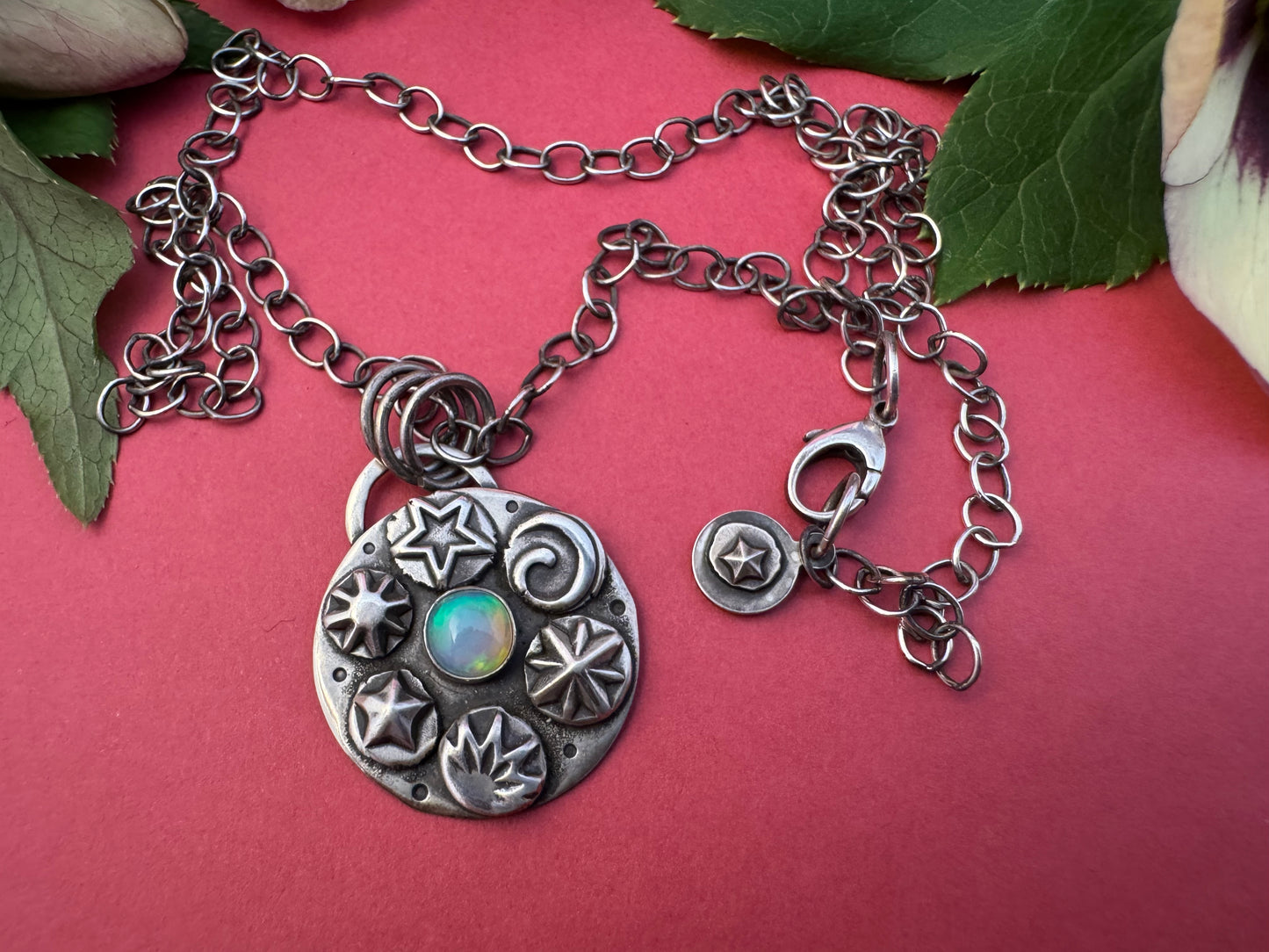 Ethiopian Opal & Sterling Silver Necklace