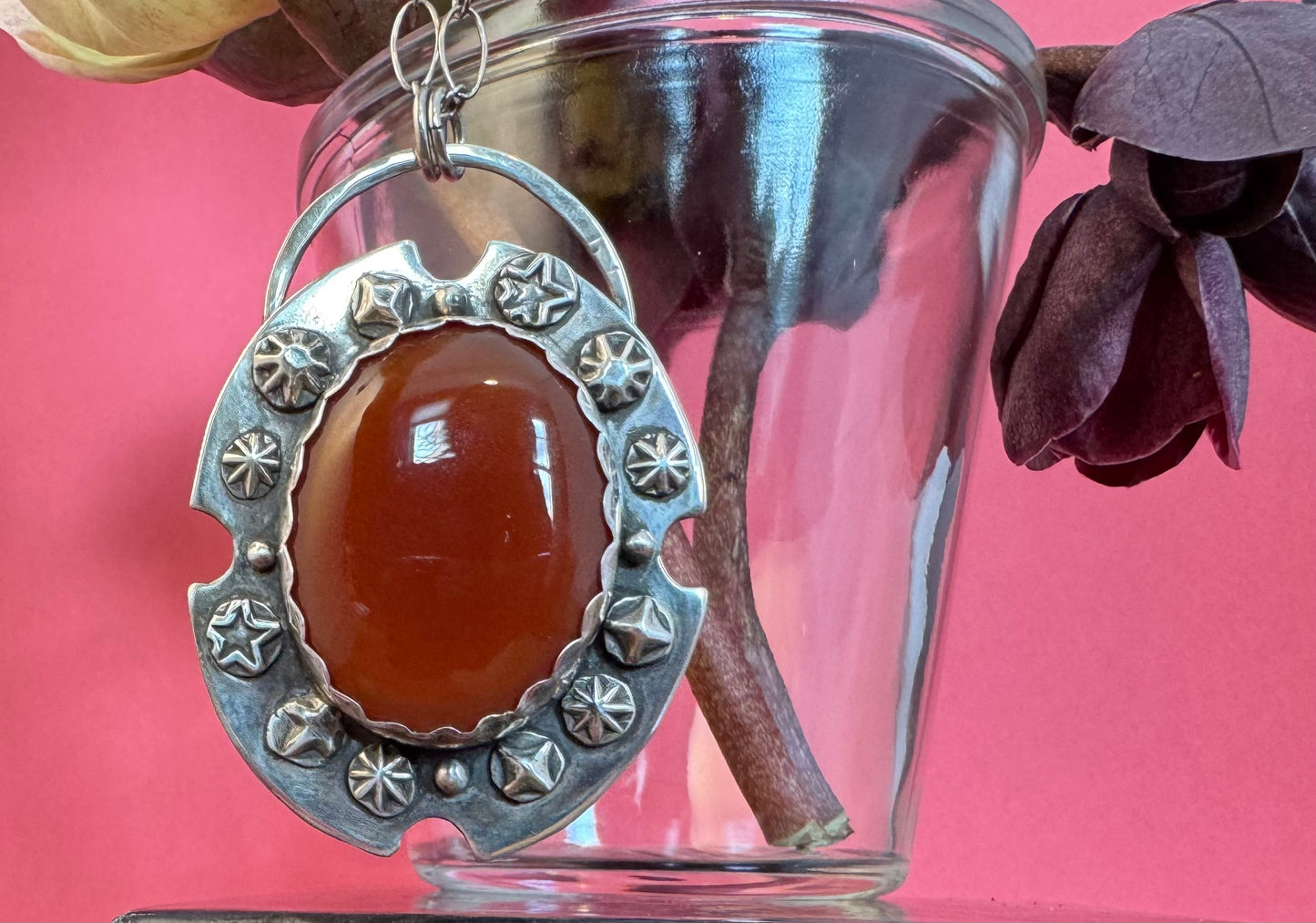 Carnelian & Sterling Silver Necklace