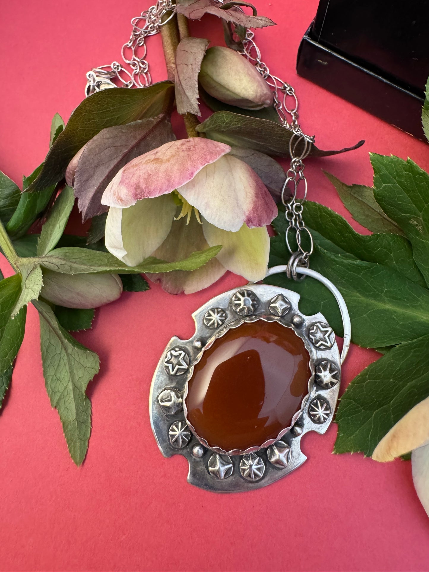 Carnelian & Sterling Silver Necklace