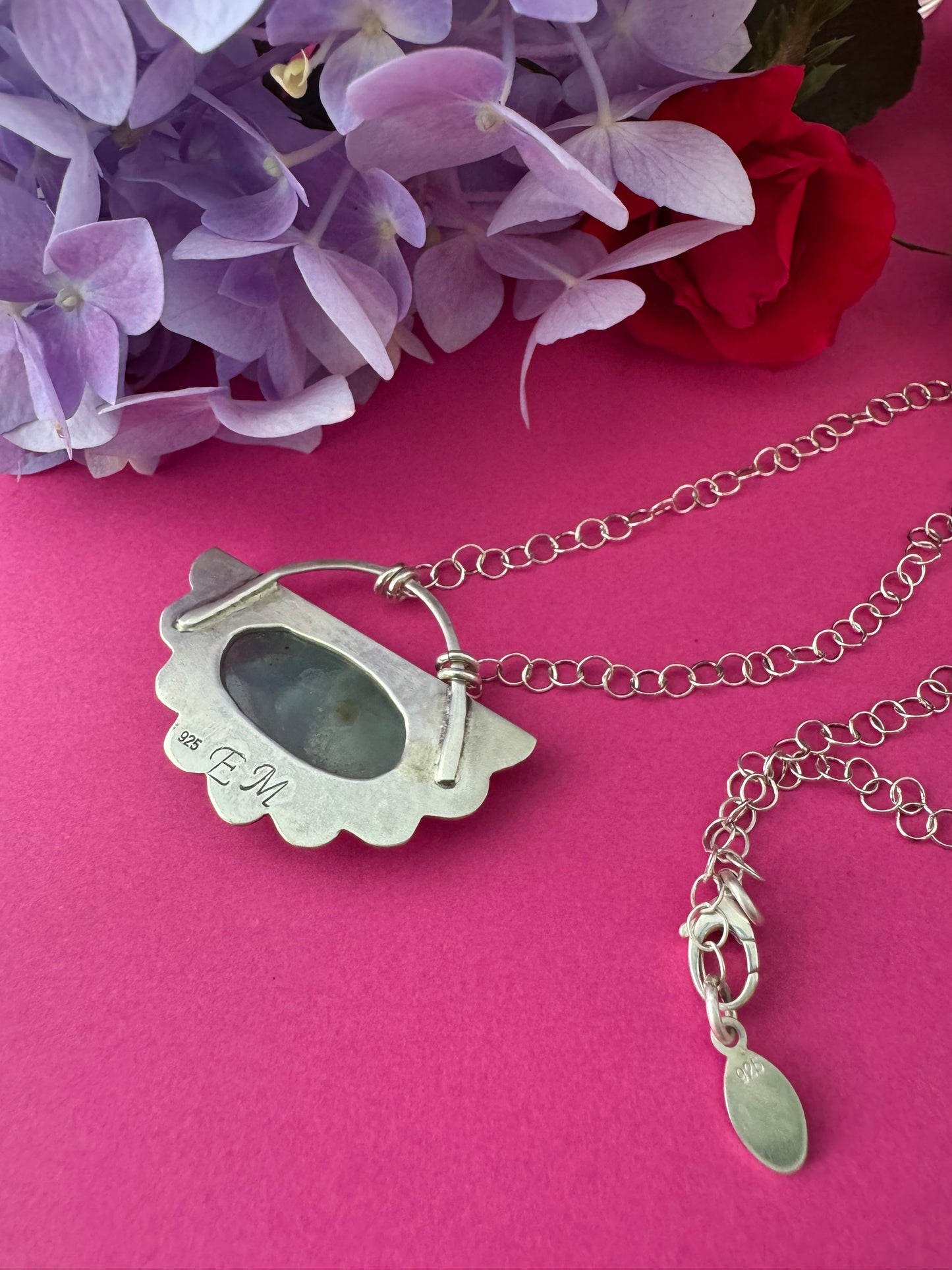 Aquamarine & Sterling Silver Necklace
