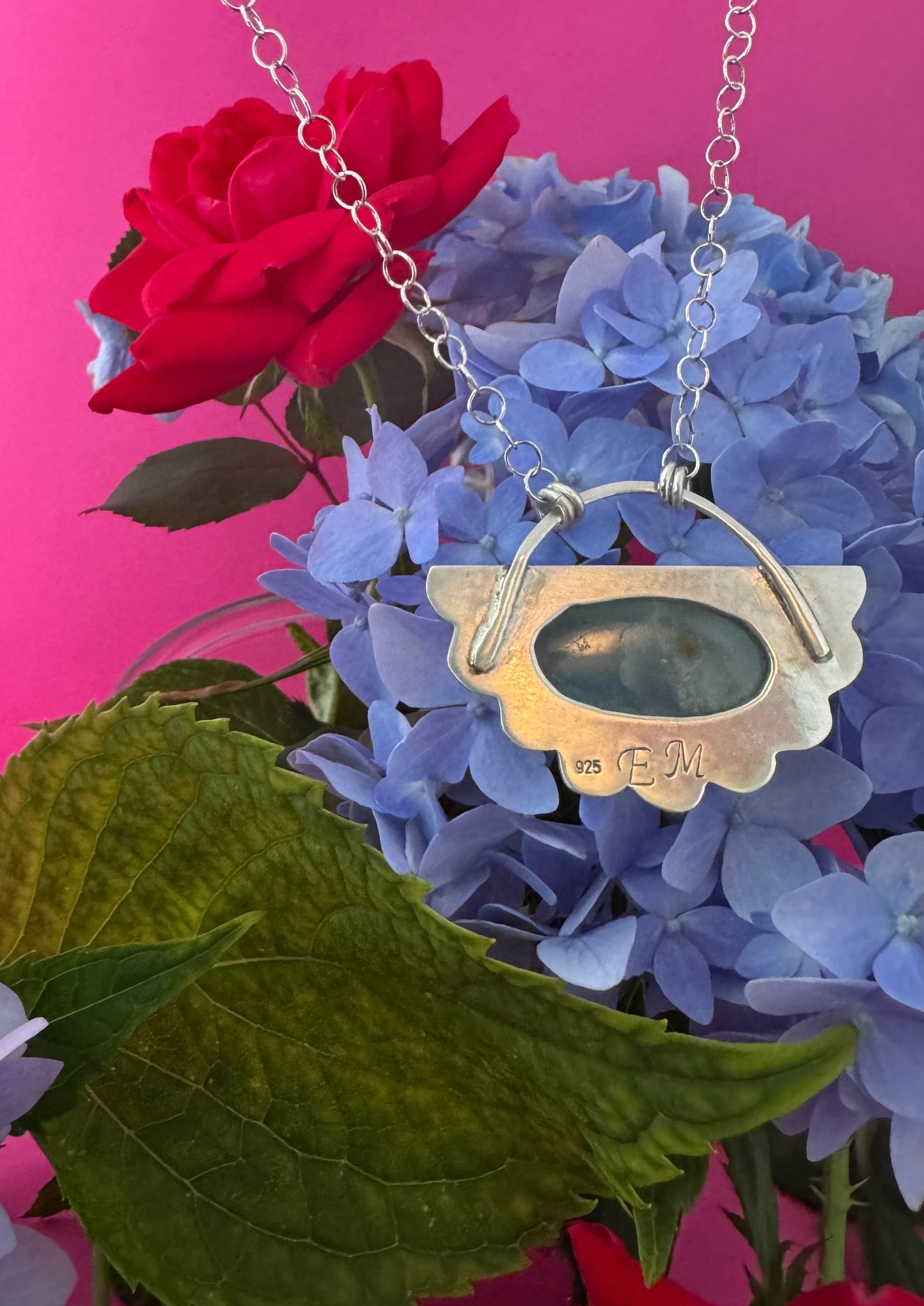 Aquamarine & Sterling Silver Necklace
