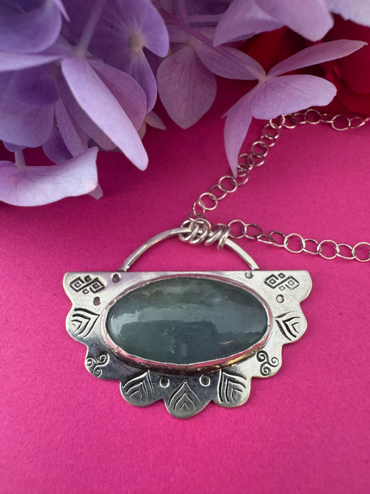 Aquamarine & Sterling Silver Necklace