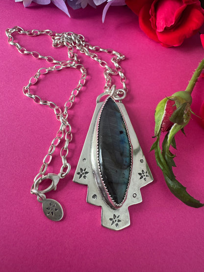 Labradorite & Sterling Silver Necklace