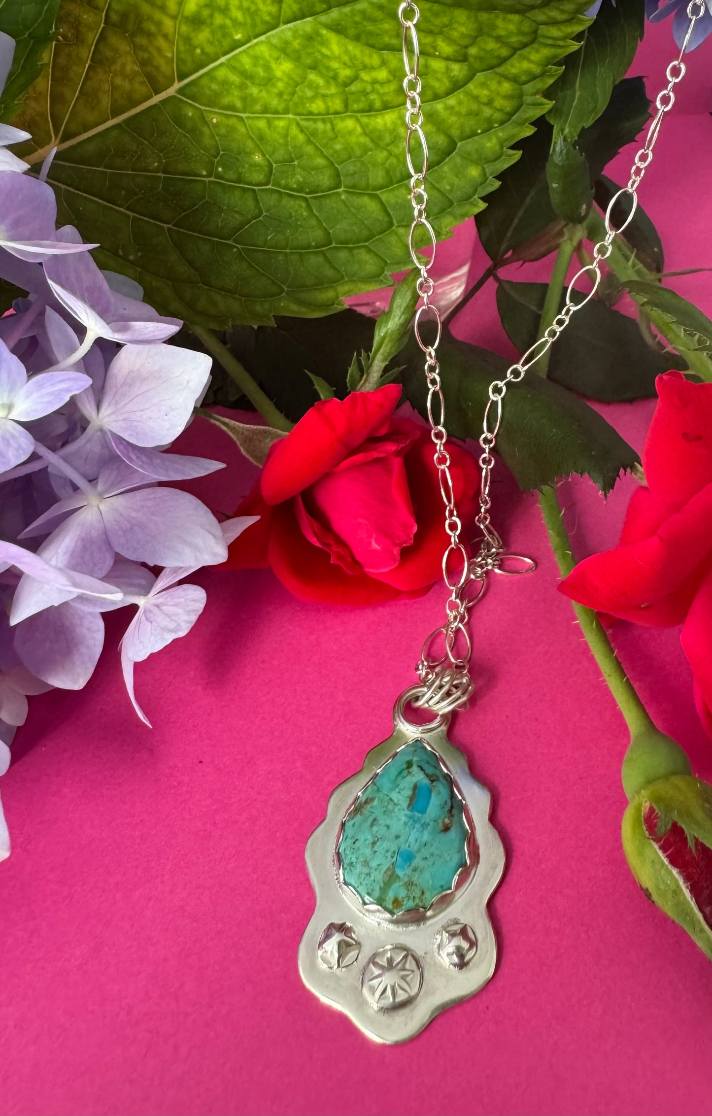 Kingman Turquoise & Sterling Silver Necklace