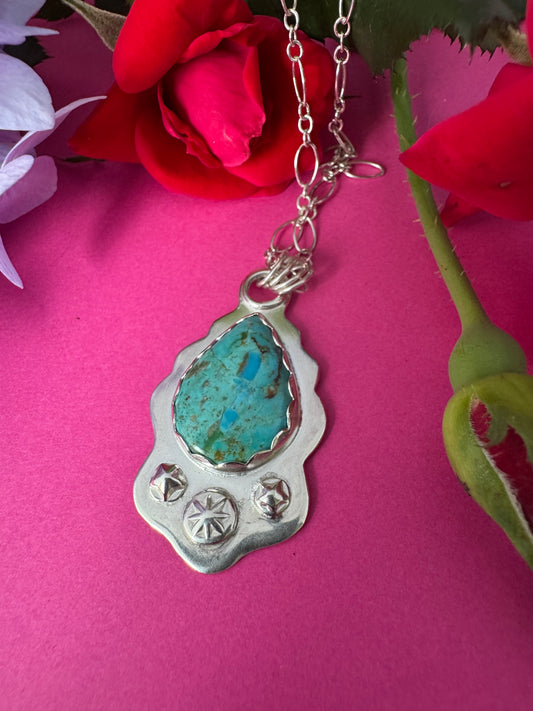 Kingman Turquoise & Sterling Silver Necklace