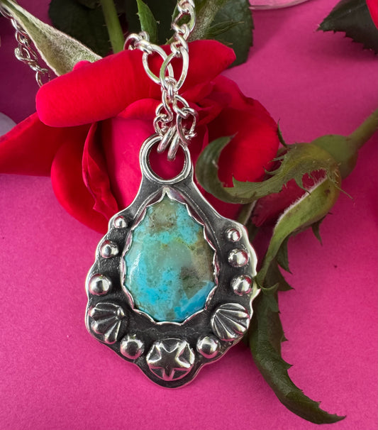 Kingman Turquoise & Sterling Silver Necklace