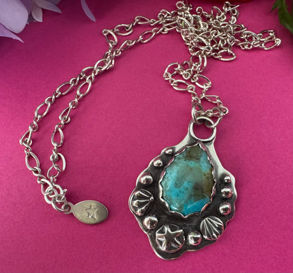 Kingman Turquoise & Sterling Silver Necklace