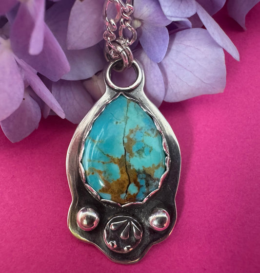 Kingman Turquoise & Sterling Silver Necklace