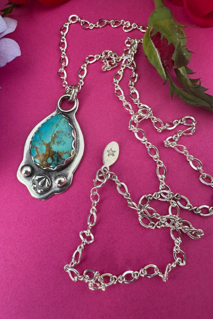 Kingman Turquoise & Sterling Silver Necklace
