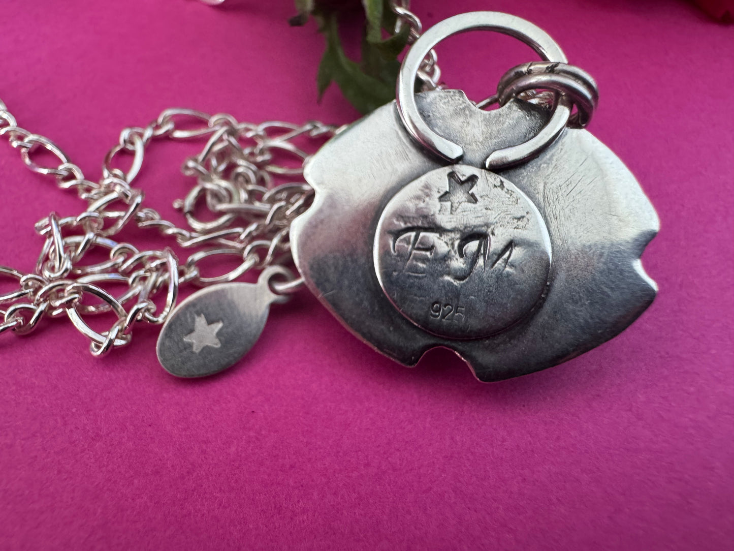 Dragon’s Breath Glass & Sterling Silver Necklace