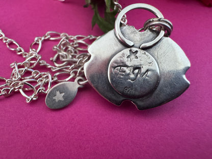 Dragon’s Breath Glass & Sterling Silver Necklace